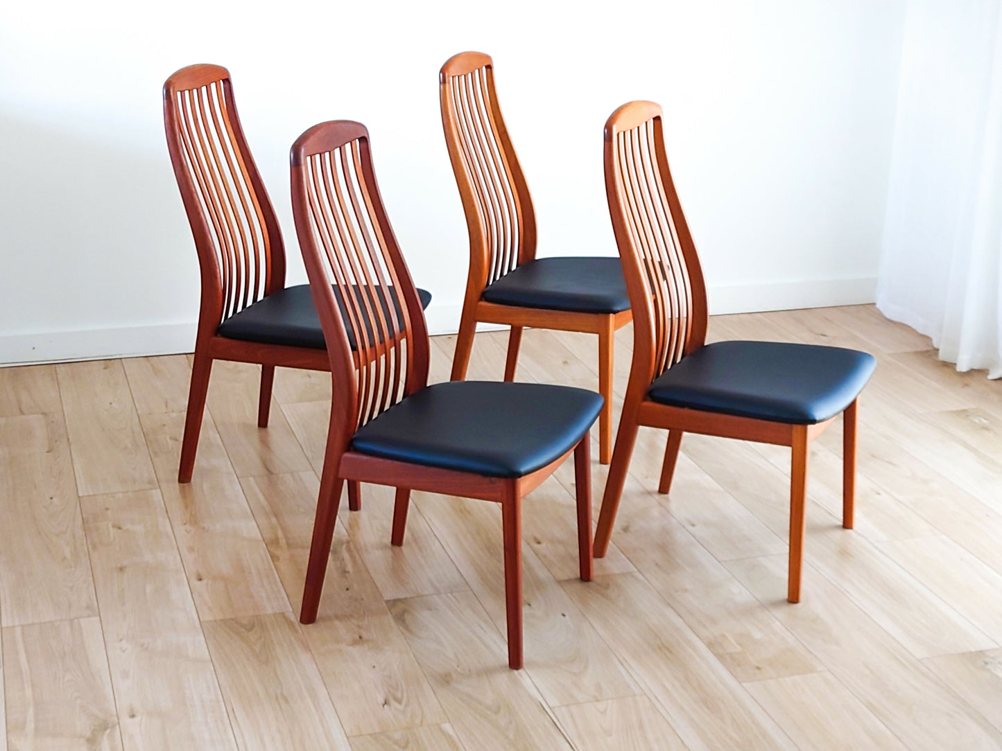 Mid century retro Danish dining chairs by Schou Andersen