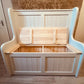 Hand Crafted Pine Monks Bench with Storage, Farmhouse Hallway Seat