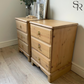 Pair of Vintage Wooden Bedside Tables | Scandi Style Mid Century Nightstands | Sympathetically Restored Furniture