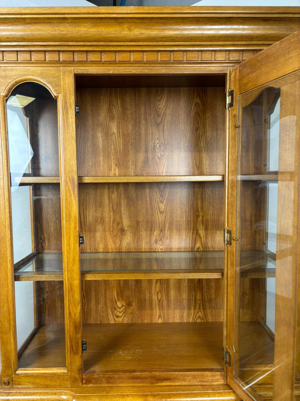 Contemporary Oak Glazed Display Cabinet