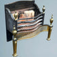 George III Style Wrought Iron and Brass Fire Basket