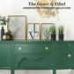 Serpentine green sideboard