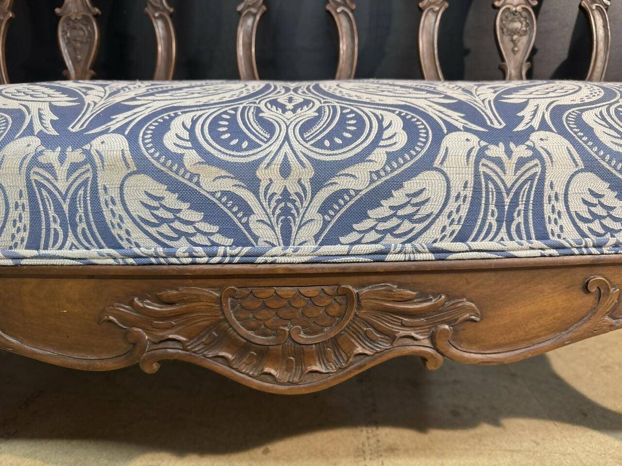 Lovely Walnut 3 Seater Couch
