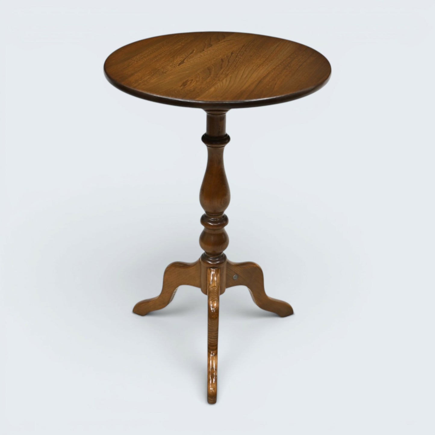Ercol Pedestal Wine Table/Plant Stand Model 1106 Golden Dawn Round FREE Delivery