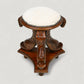Chinese Dressing Stool Fish Carvings Studded Upholstered Seat FREE UK Delivery. SBR10753/2307E