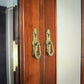 Antique Double Wardrobe Mirrored Doors and Drawers Late Victorian