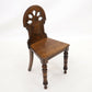 Carved Antique William IV Hall/Bedroom Chair Quartersawn Oak FREE Delivery. SBR9796/1211D
