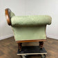 Edwardian Mahogany Framed Chaise Longue with Green Upholstery