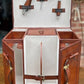 Quality Hand Crafted Vintage Style Leather Campaign Portable Drinks Picnic Bar