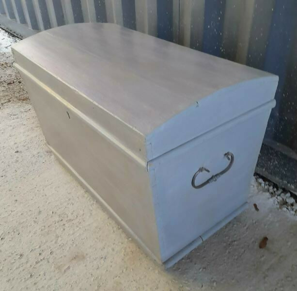 Grey Vintage Pine Blanket Box