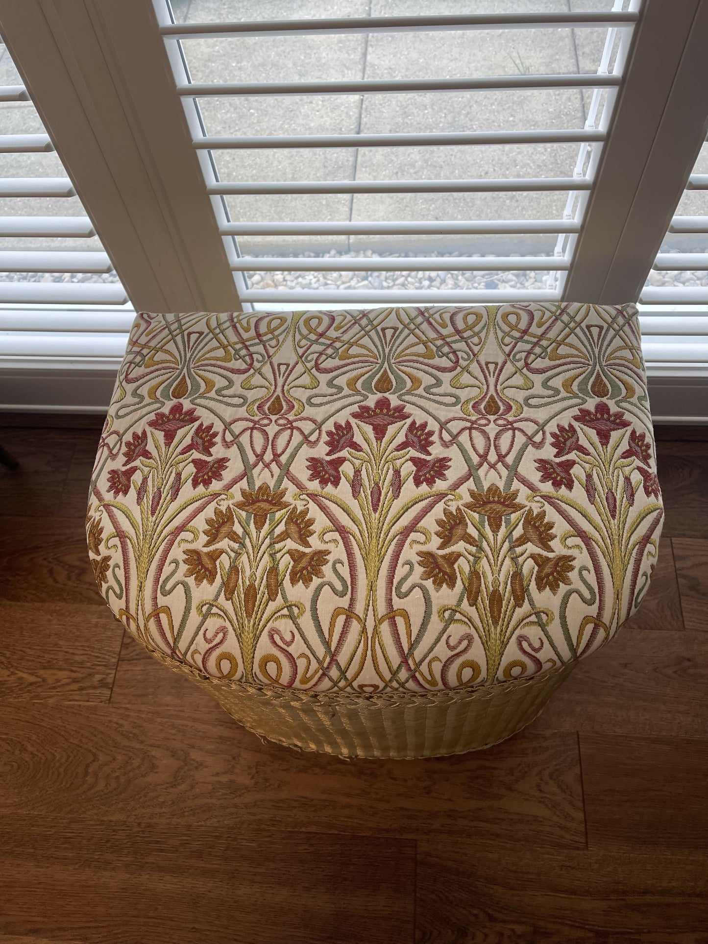 Gold ottoman storage stool