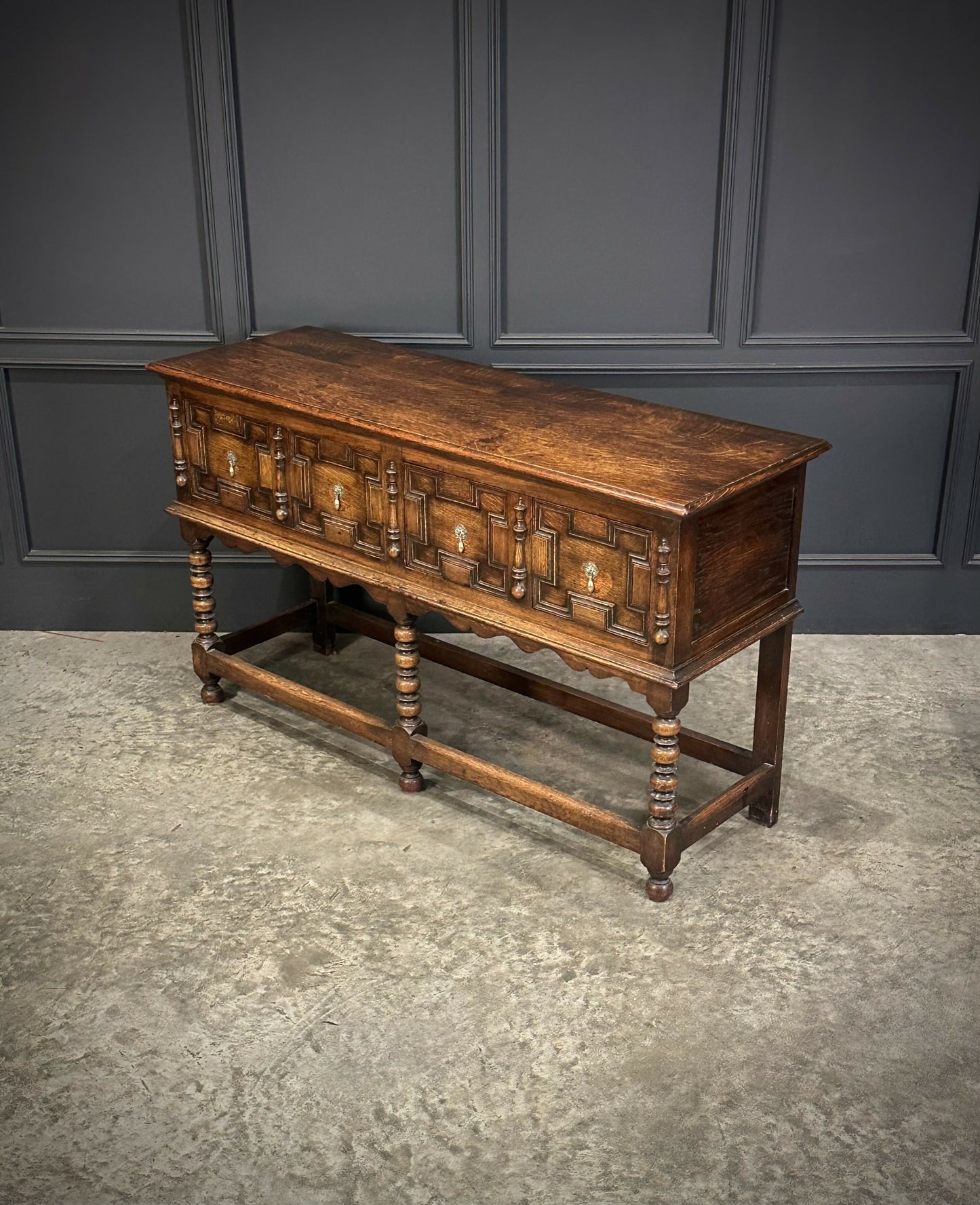Antique Oak Carved Sideboard