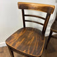 Vintage Set of Four Oak Ladder Back Dining Chairs - Bentwood Style