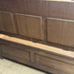 French Carved Oak Tavern Scene Bench
