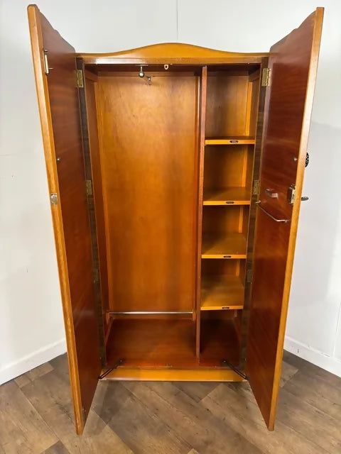 Vintage Wilkin Walnut Fitted Wardrobe