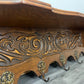 Coat Rack Antique French Style Oak Wall Shelf 6 Hooks Carved Hall Stand LOT 3511