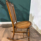 Edwardian Mahogany Rocking Chair with Berge Style Seat & Back Panelc
