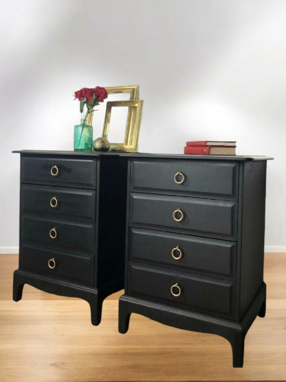 Black Stag minstrel bedside cabinets