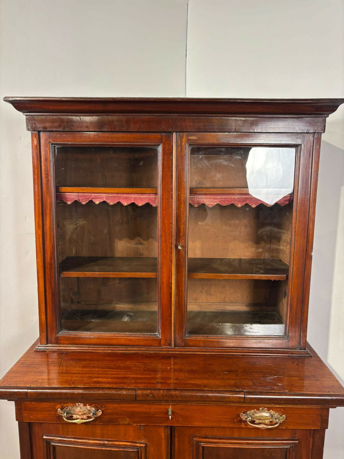 Late Victorian Mahogany Glazed Bookcase