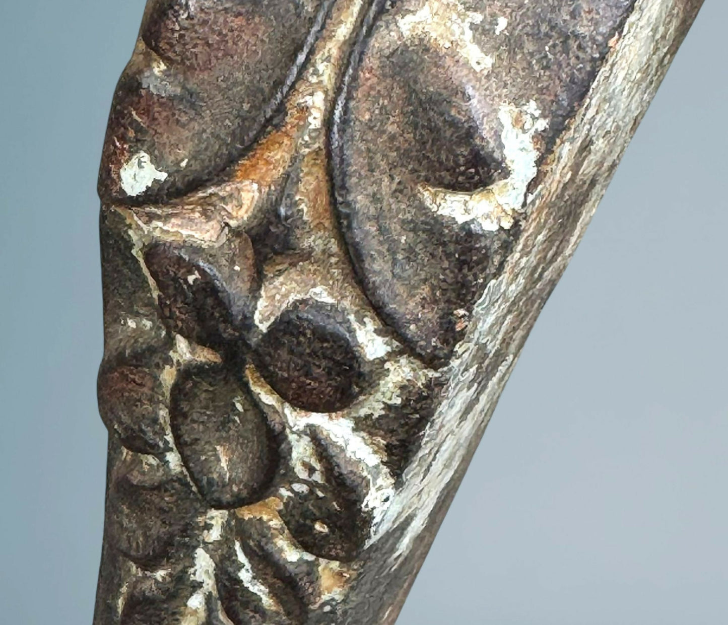 Vintage Industrial Antique Cast Iron and Elm Stool