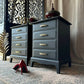 Stag Minstrel Pair Bedside Cabinets Painted Black