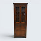 Old Charm Corner Display Cabinet with Leaded Glass Tudor Brown FREE UK Delivery*