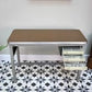 Industrial Metal Desk with Three Drawers and Formica Top by Conforti of Italy