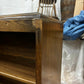 Vintage Oak Bookcase , Adjustable Shelves, With Keys For Bottom Cupboards.