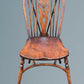 Set of Four Elm Windsor Wheel Back Chairs