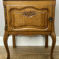 Pair of Bedside Tables Vintage French Louis Oak Nightstands Cabinets LOT 6214