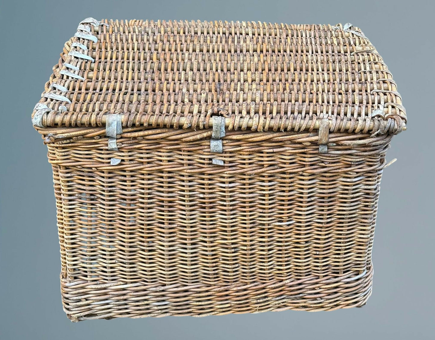A Large Antique Wicker Log Basket