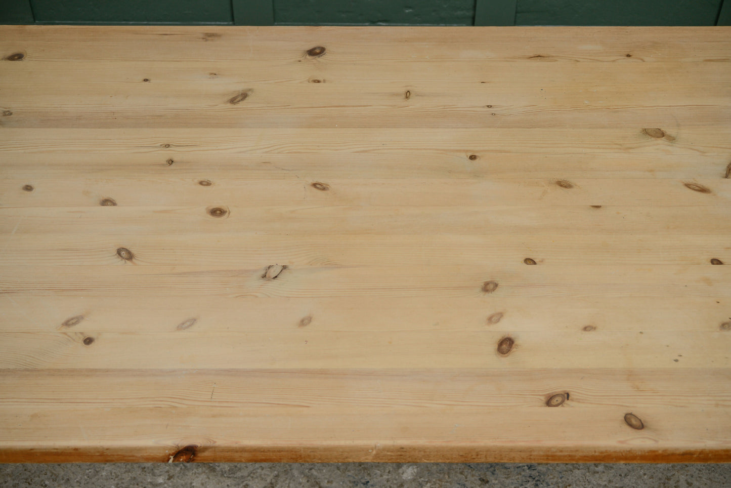 Vintage Pine Farmhouse Dining Table with Drawer on Castors - 6FT