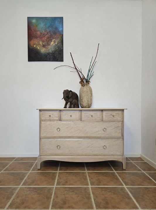 Stag Minstrel chest of drawers. Natural finishing