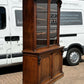 Victorian Vintage Mahogany Bookcase, Adjustable Shelves, Cupboards To Base