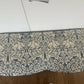 Mid century Ottoman. Repainted and reupholstered in Brer Rabbit material fabric dark blue