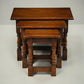 Old Charm Nest of 3 Tables Tudor Brown Finish Model 1494 FREE UK Delivery*