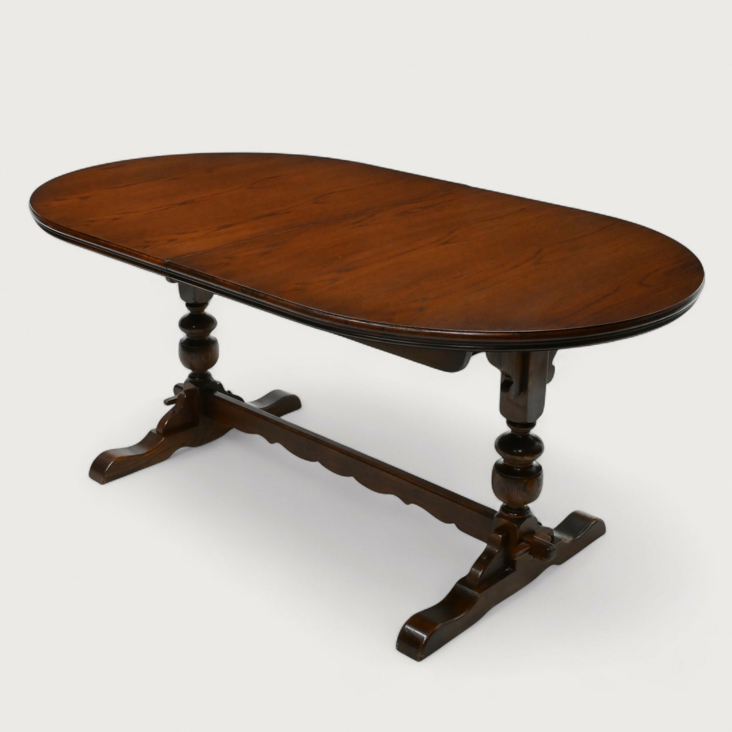Old Charm Dining Table Tudor Brown Finish Extended Seats 6/8 FREE Delivery*