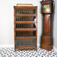 Globe Wernicke Barristers Bookcase in Oak with Diamond Leaded Panes