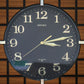 Wall Clock Mid Century Retro Waffle Style. Wood Effect Quartz Clock