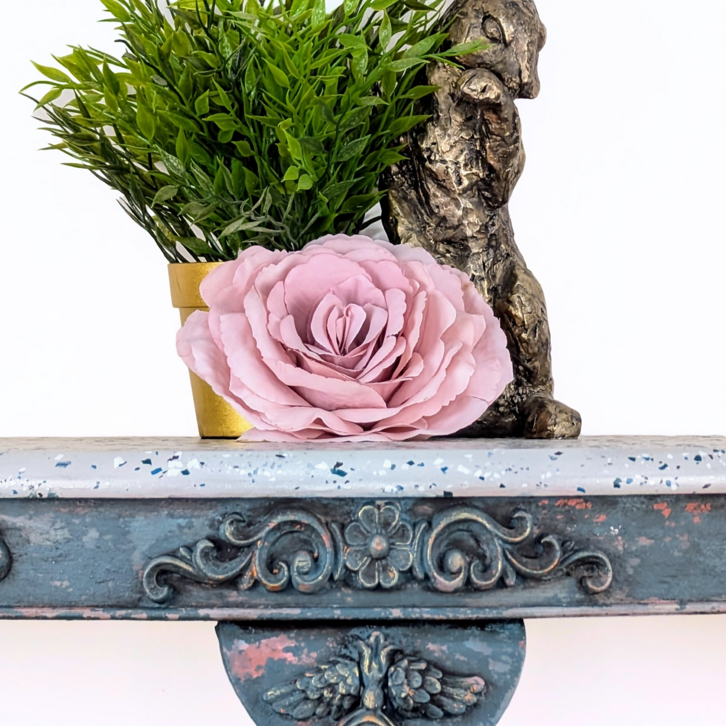 Terrazzo console table - front tight