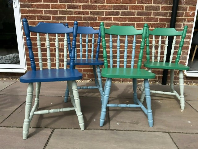 Colourful kitchen chairs