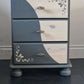 Single pine bedside drawer unit
