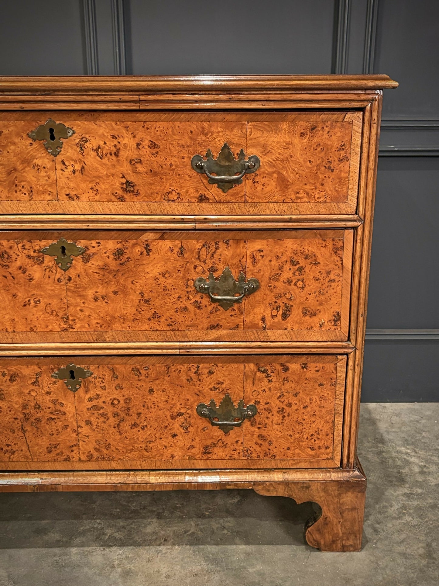 Mulberry & Walnut Vintage Chest Of Drawers