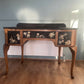Amoire French Dressing Table Black Floral Designer