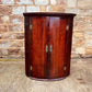Antique Bow Front Corner Cupboard | Victorian Solid Wood Cabinet | Original Patina | Period Storage