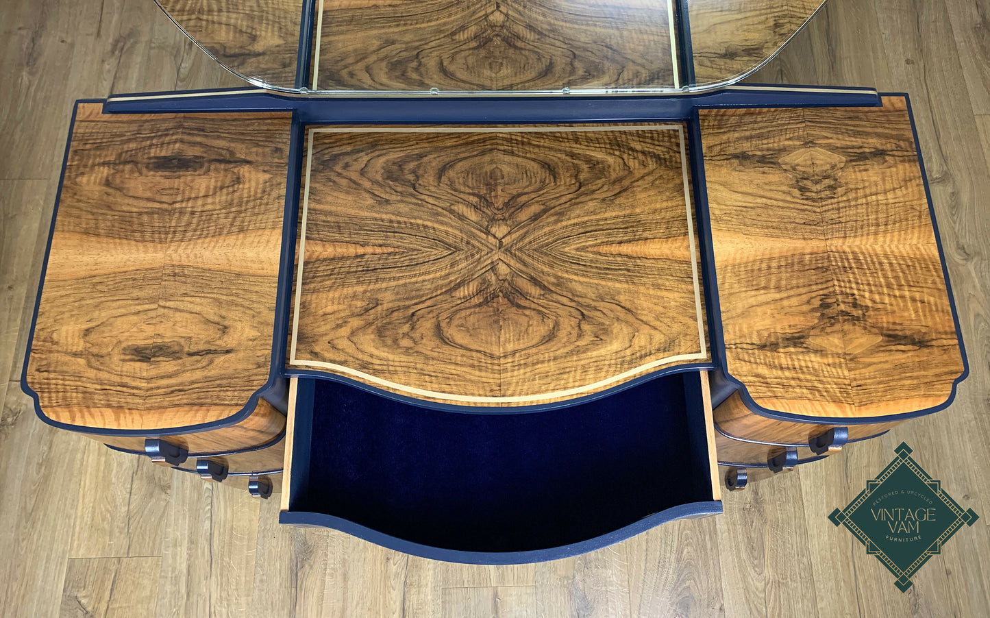 Art Deco "Tiffany Peacock" dressing table