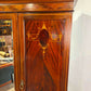 Edwardian Mahogany Inlaid Wardrobe / Armoire with Mirror & Drawers