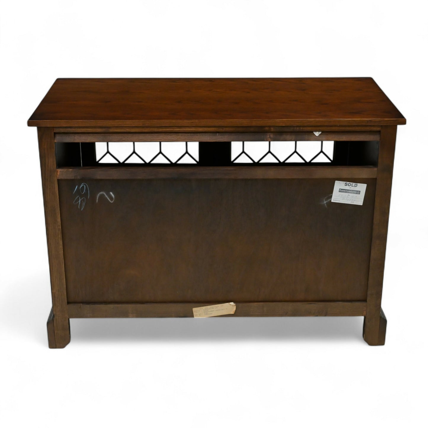 Old Charm TV Stand Glazed Drawer Model 2265 Tudor Brown FREE UK Delivery. SBR10351/1704E