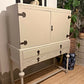 Newly refurbished antique linen cupboard drinks cabinet