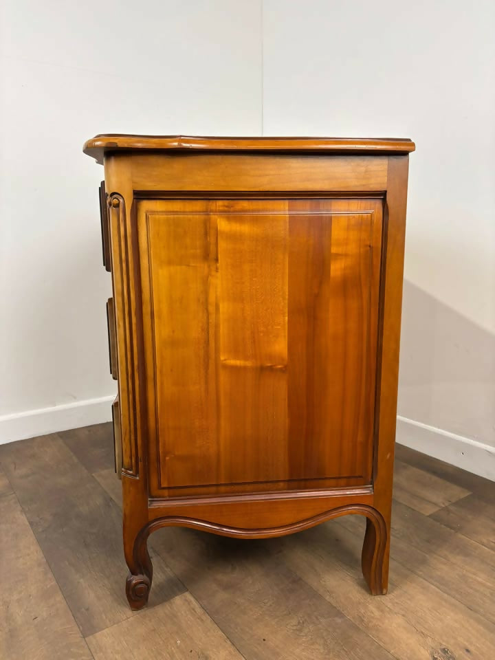French Style Three Drawer Mahogany Bedroom Chest